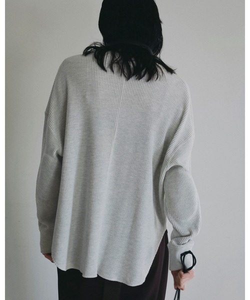 anuke（アンヌーク） tシャツ Waffle Loose Henleytops レディース