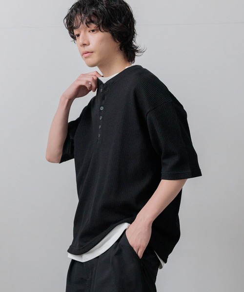 LOWRYS FARM（ローリーズファーム） ヘンリーネック tシャツ 「LFM(U