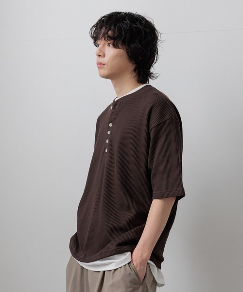 LOWRYS FARM（ローリーズファーム） ヘンリーネック tシャツ 「LFM(U
