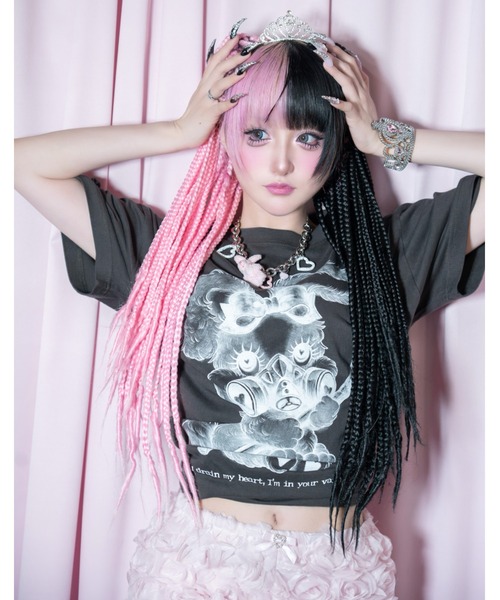 AVENCHUMU tシャツ Bunny illusutration T-shirt レディース