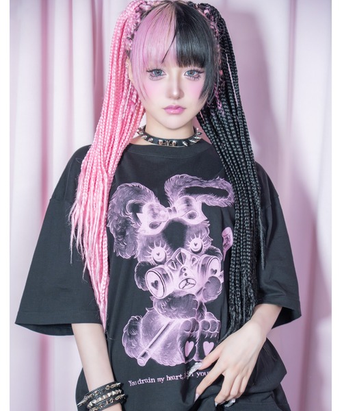 AVENCHUMU tシャツ 半袖 Bunny illusutration T-shirt レディース