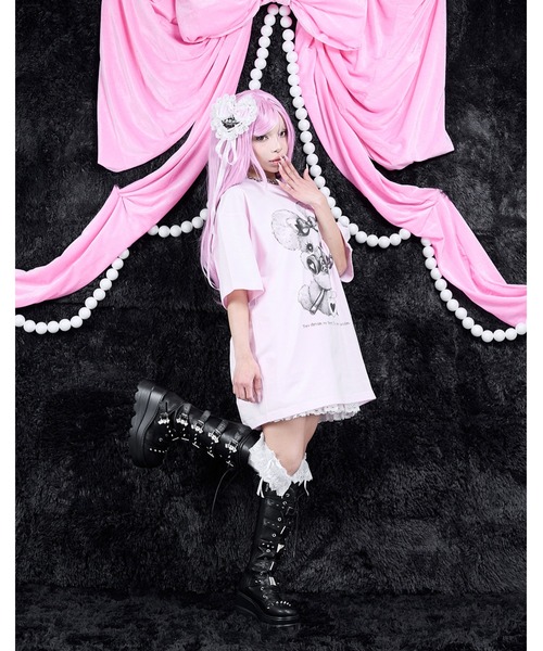 AVENCHUMU tシャツ 半袖 Bunny illusutration T-shirt レディース