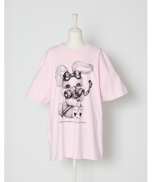 AVENCHUMU tシャツ 半袖 Bunny illusutration T-shirt レディース
