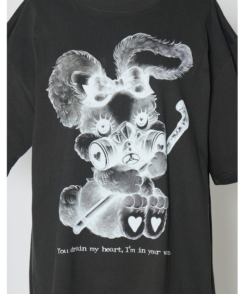 AVENCHUMU tシャツ Bunny illusutration T-shirt レディース