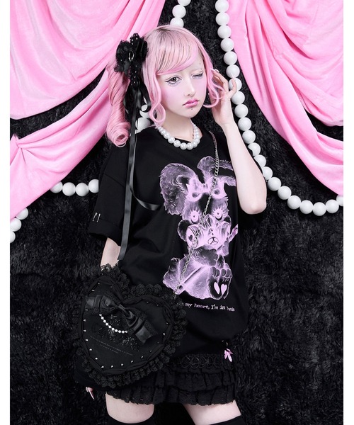 AVENCHUMU tシャツ Bunny illusutration T-shirt レディース