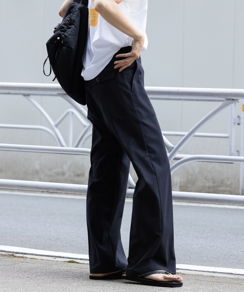 「FRAMeWORK」 パンツ 36 ネイビー レディース