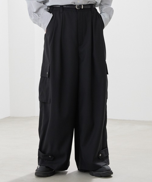 「LUENNA」 カーゴパンツ M ブラック メンズ_画像3