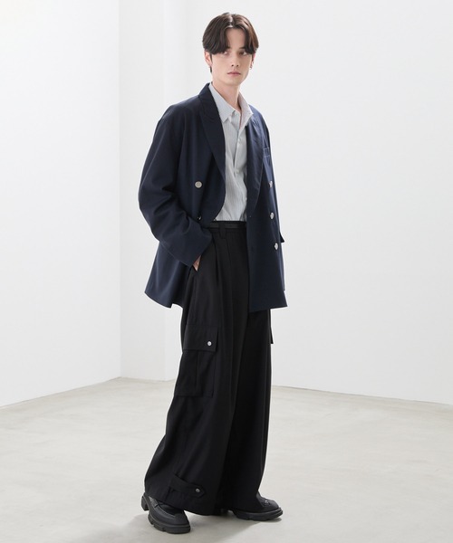 「LUENNA」 カーゴパンツ M ブラック メンズ_画像8