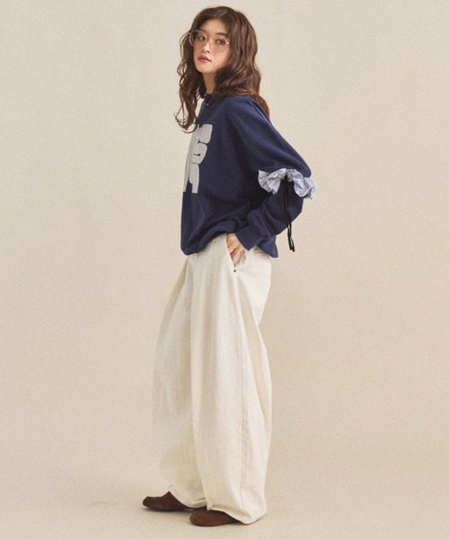 「MIRROR STOKE」 スウェットカットソー MEDIUM ブラック レディース_画像7