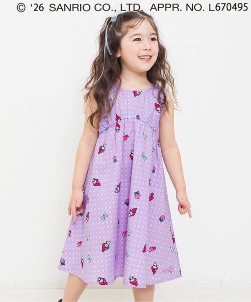 BURBERRY（バーバリー） 「KIDS」刺繍半袖ワンピース - ブラック