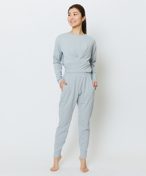 「Julier Yoga and Relax」 レギンスパンツ 0 ライトグレー レディース_画像8