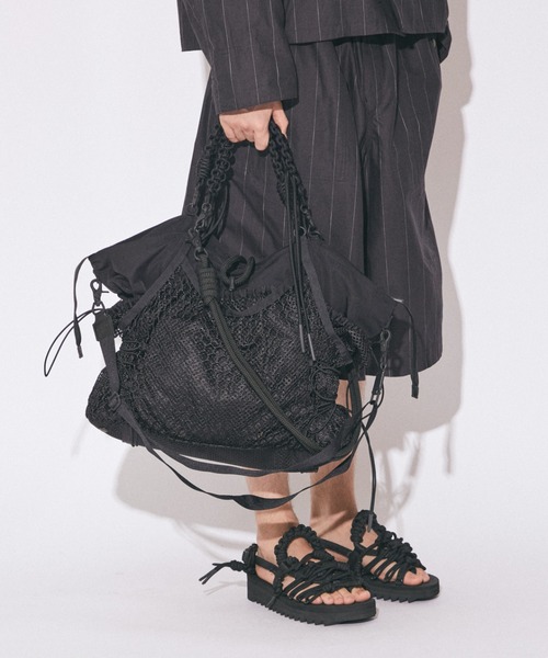 トートバッグ ビューティフルピープル beautiful people over engineering L hanging tote bagの画像