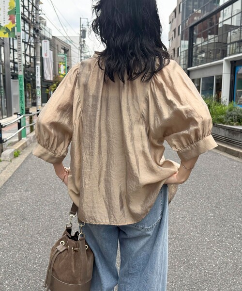 「fredy emue」 7分袖シャツ 38 ベージュ レディース_画像5