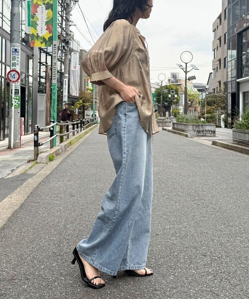 「fredy emue」 7分袖シャツ 38 ベージュ レディース_画像9