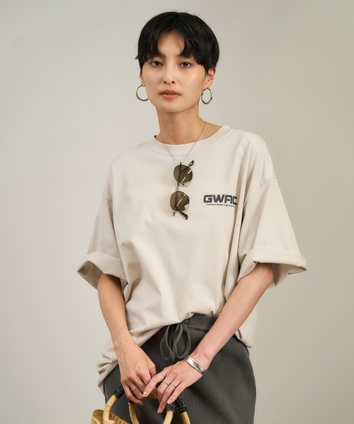 AMERICANA（アメリカーナ） 半袖Tシャツ FREE オフホワイト レディース
