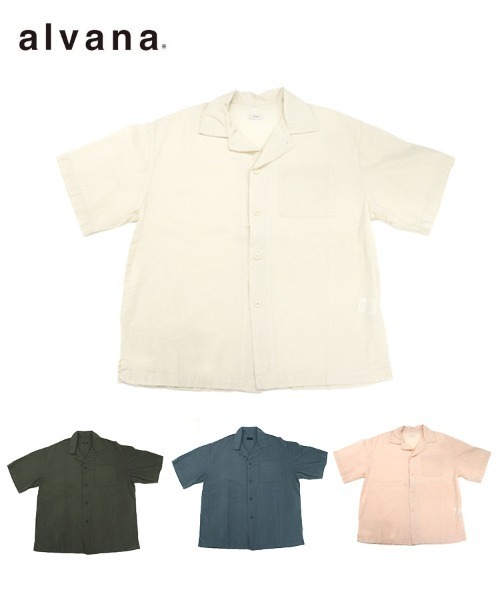 シャツ 半袖 「alvana」UNEVEN OPEN COLLAR S/S SHIRTS / 4カラー 「ALV-90135」 メンズ | STYLISE | 02