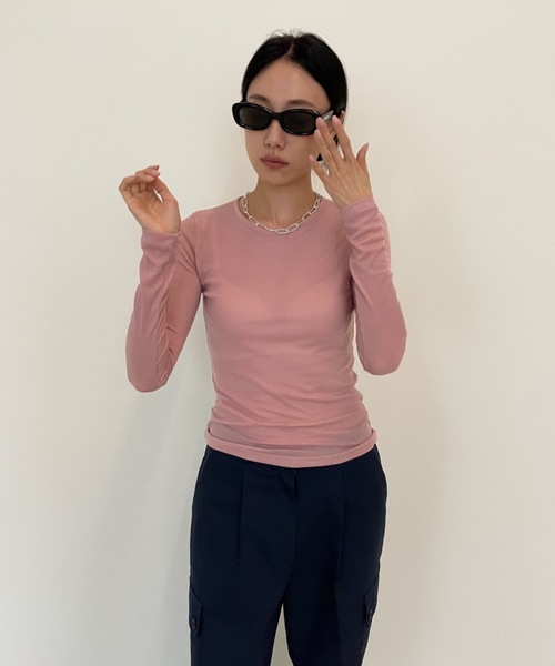 「Didot.showroom」 長袖カットソー FREE スカイブルー レディース_画像2