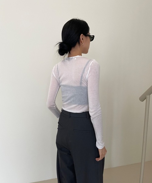 「Didot.showroom」 長袖カットソー FREE スカイブルー レディース_画像5