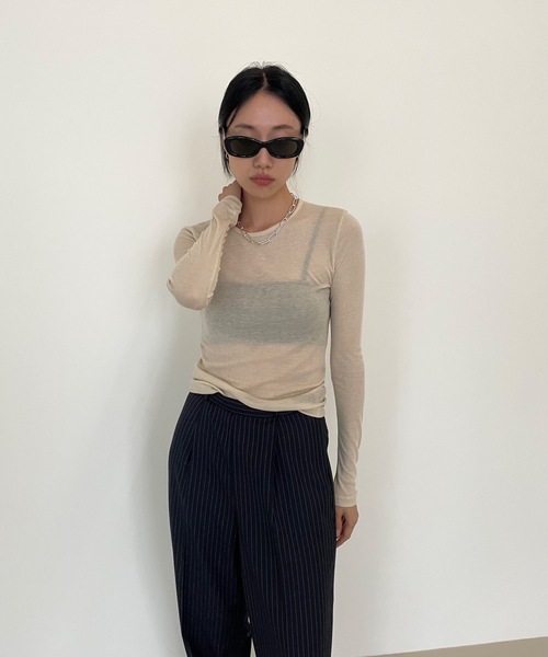 「Didot.showroom」 長袖カットソー FREE スカイブルー レディース_画像9