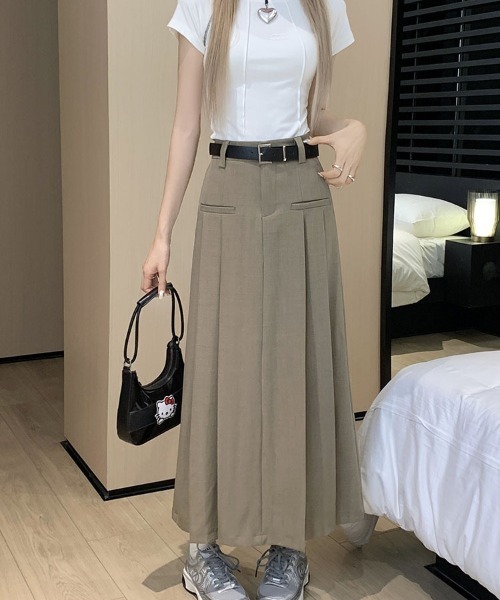 「FREE STYLISTS」 プリーツスカート L ブラック レディース_画像6