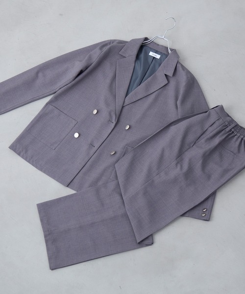 「Aunely」 スラックス M グレイッシュベージュ レディース_画像5