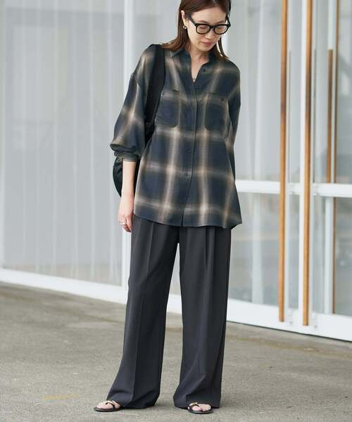 SLOBE IENA ビエラチェックシャツ2026秋物 SLOBE IENA（スローブイエナ） ブラウス シャツ 「WEB限定カラーあり