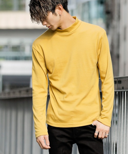 Beno（ビーノ） tシャツ マイクロスムース セミハイネック モック