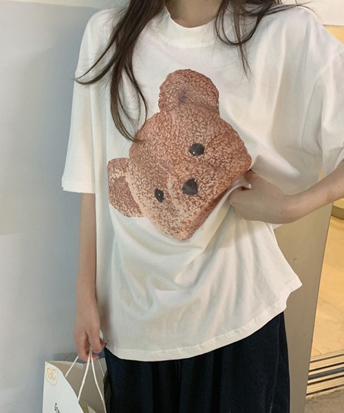プラダ クマ プレート Tシャツ Bifrost tシャツ Tシャツ クマプリントTシャツ レディース
