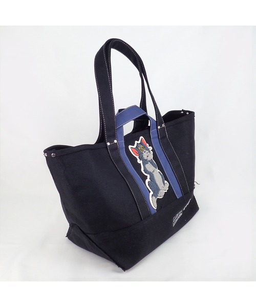 トートバッグ TOM＆JERRY×Flapperサガラワッペンキャンバストート