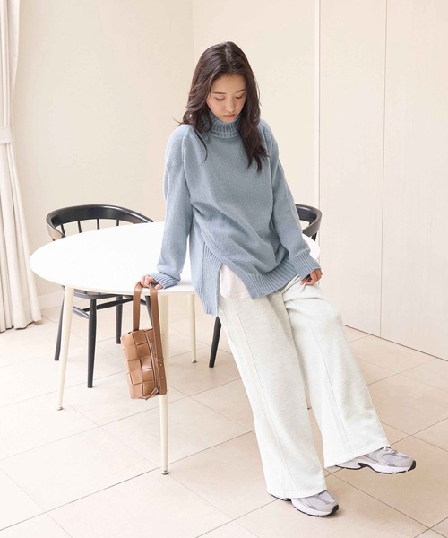 ニットスリットチュニック ニット セーター スリットニットチュニック レディース : ZOZOTOWN