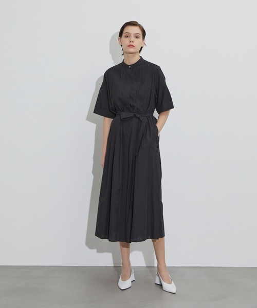 ワンピース ピンタックシャツワンピース 