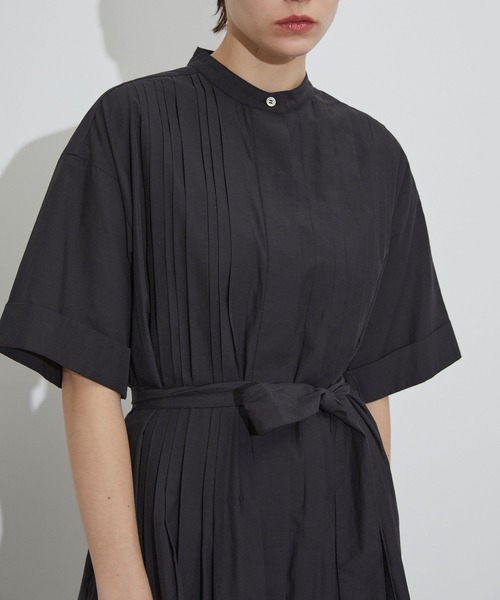 ワンピース ピンタックシャツワンピース 