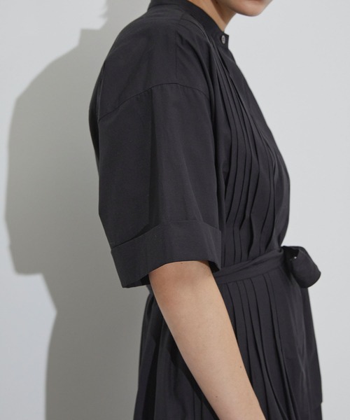 ワンピース ピンタックシャツワンピース 