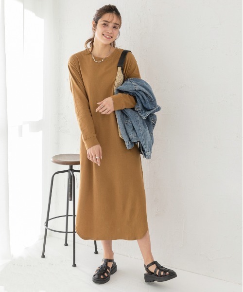 ad thie（アドティエ） ワンピース サイドスリット Tシャツ ワンピース