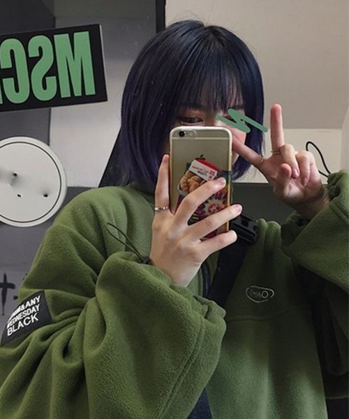 ジャケット ノーカラージャケット 「WARAIJOGO」ハーフジップルーズ