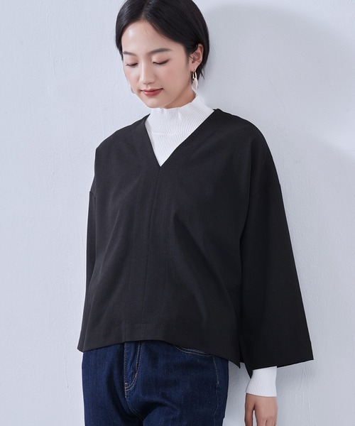 オンワンズオン On One's Own Vネック・センターシーム・長袖ミニマル・シンプルトップ・Clean Style・秋冬プルオーバー （GRAY 楽天市場】On One's Own Vネック・センターシーム・長袖ミニマル