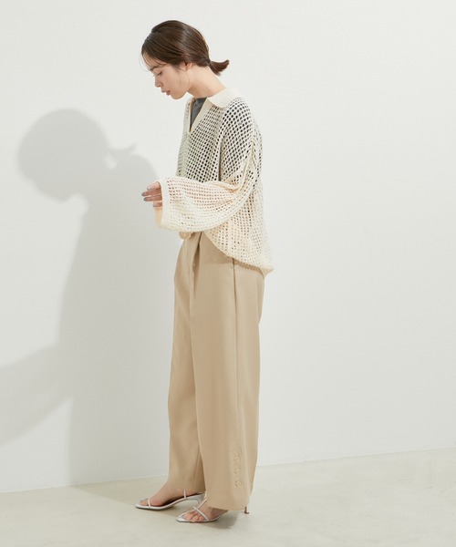 LE CERCLE par rope' パンツ サスペンダーハイウエストパンツ