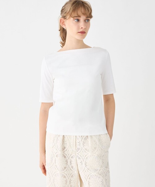 【Ballsey】スビンコットンスムース ボートネックプルオーバー Ballsey tシャツ スビンコットンスムース ボートネックプル