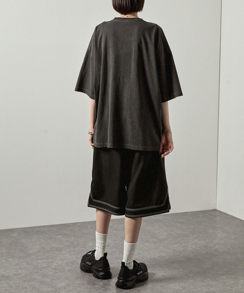 パンツ 「Alfred Alex」ダブルフェイス ラインワイドトラックショート