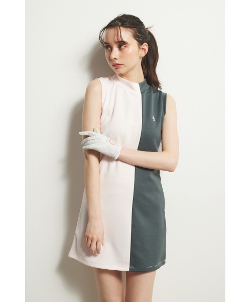 RIENDA GOLF ワンピース 「RIENDA GOLF」バイカラーノースリーブ
