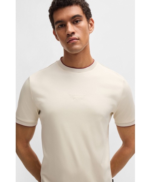 Porsche x BOSS シルケットコットン Tシャツ スペシャルロゴ BOSS(HUGO BOSS) tシャツ Porsche x BOSS スペシャルロゴ