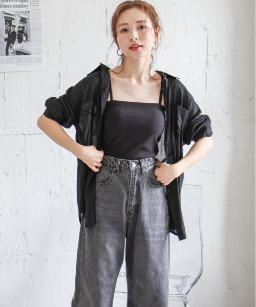 La-gemme ブラウス シャツ シアーシャツ レディース : ZOZOTOWN
