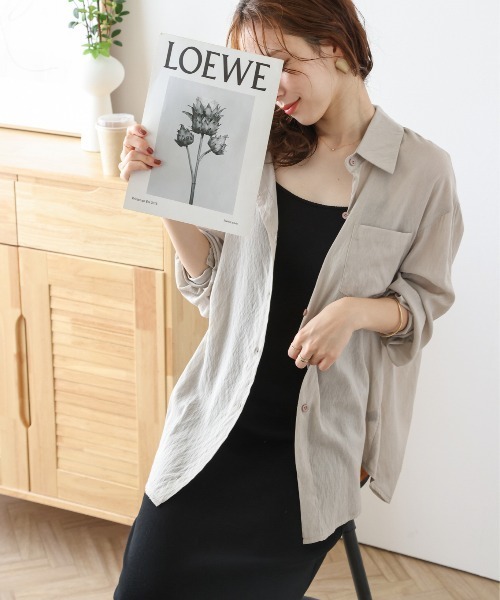 ブラウス シャツ 3wayシアーシャツ レディース La-gemme ブラウス シャツ シアーシャツ レディース : ZOZOTOWN