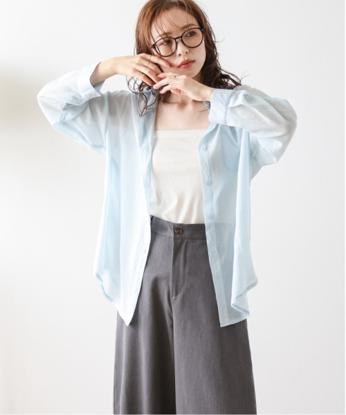ブラウス シャツ 3wayシアーシャツ レディース La-gemme ブラウス シャツ シアーシャツ レディース : ZOZOTOWN