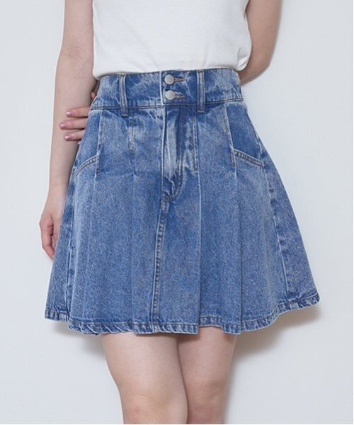 LOVETOXIC スカート 「LTXC」デニムプリーツスカパン キッズ 子供服