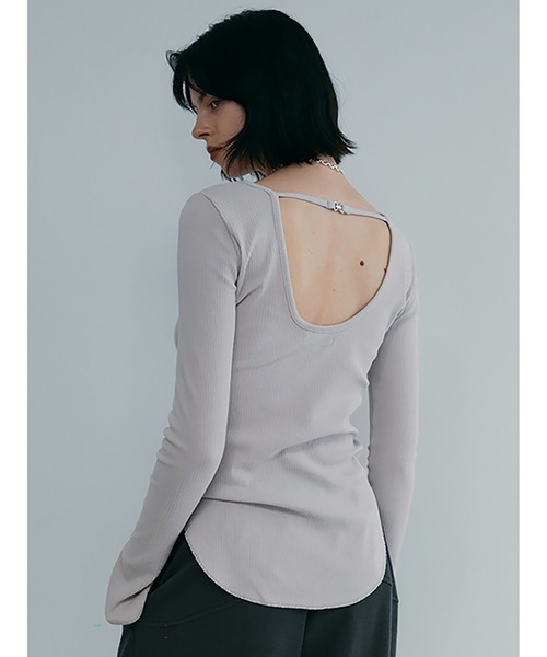トップス sorin SORIN tシャツ Stretchy Rib U-NECK TOP レディース : ZOZOTOWN