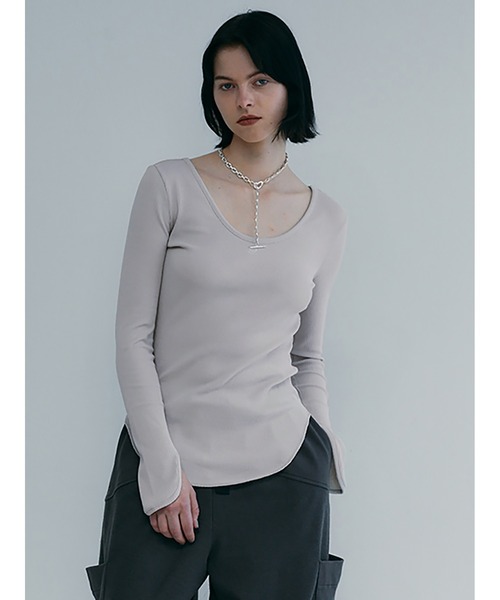 SORIN tシャツ Stretchy Rib U-NECK TOP レディース : ZOZOTOWN