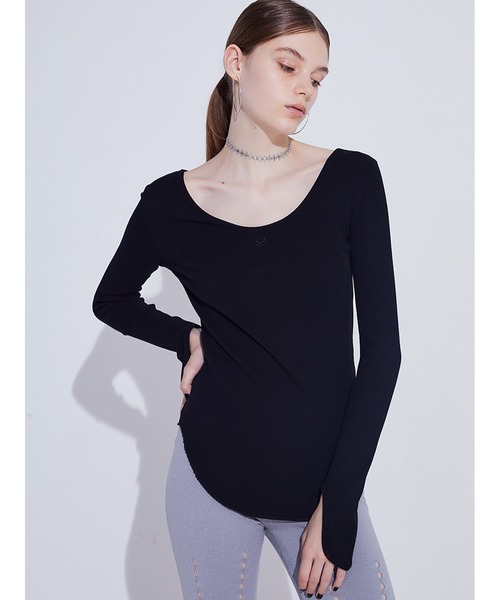 SORIN tシャツ Stretchy Rib U-NECK TOP レディース : ZOZOTOWN