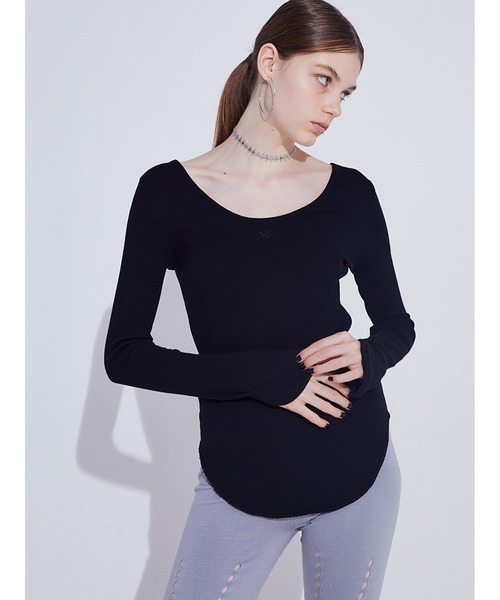 トップス sorin SORIN tシャツ Stretchy Rib U-NECK TOP レディース : ZOZOTOWN
