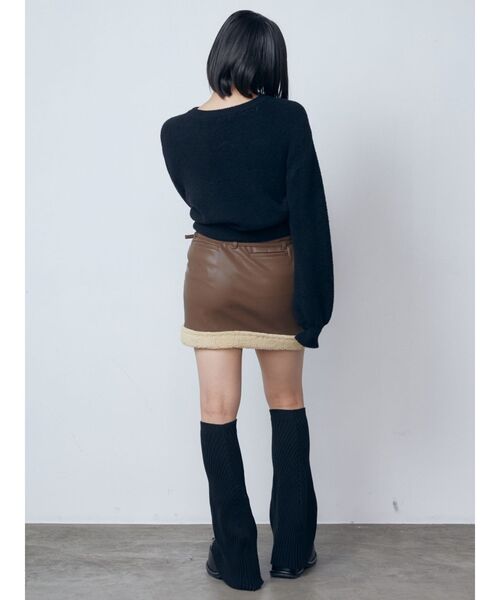EMODA スカート フェイクレザーボアスカート : ZOZOTOWN Yahoo